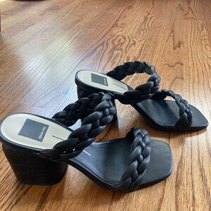 Dolce Vita black leather braided sandal. NWoT. Sz 8.5 never worn.